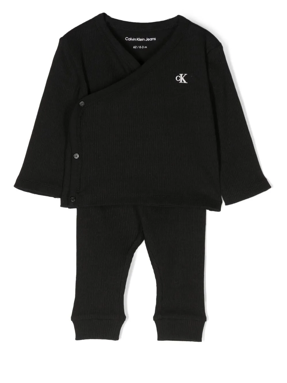 

Calvin Klein Kids ribbed stretch-cotton trouser set - Black