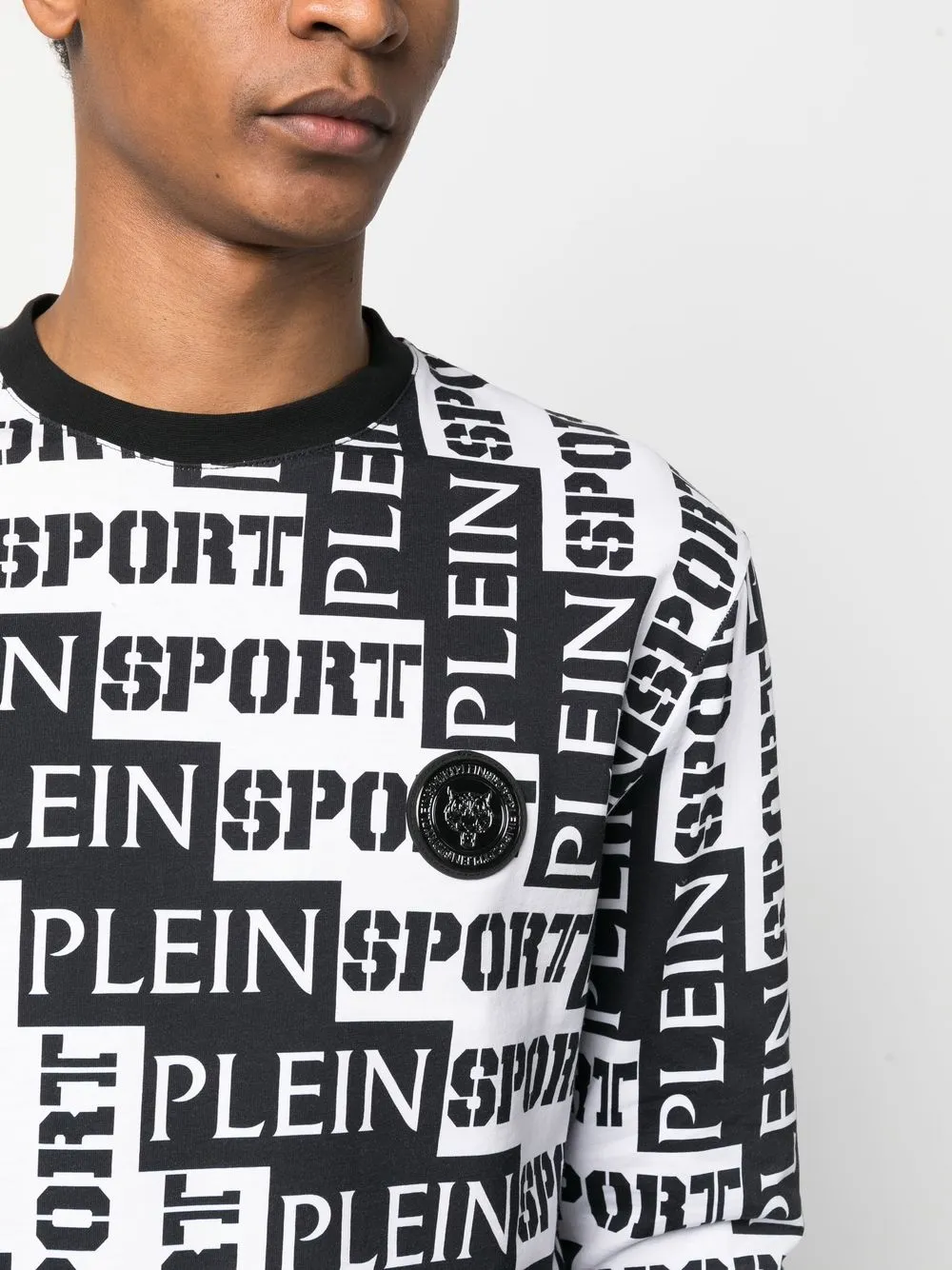Plein Sport Sweater met logoprint Wit