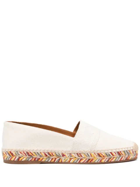 Chloé Piia logo-print flat espadrilles