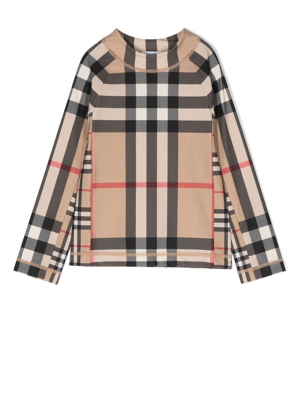 

Burberry Kids Contrast Check long-sleeved top - Neutrals