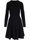 Akris Punto zip-up panelled flared midi dress - Black