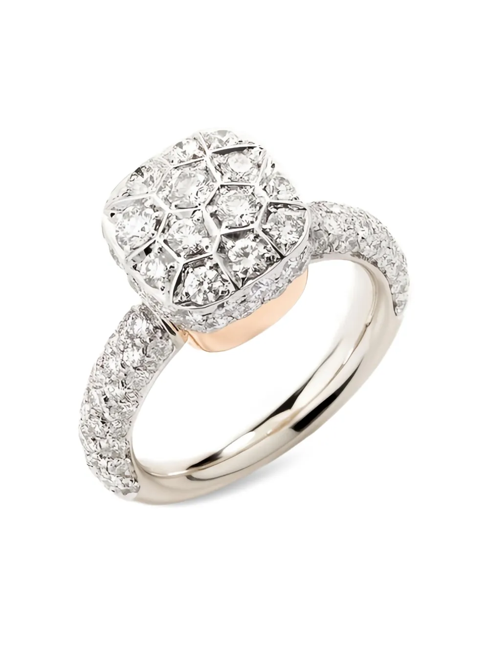 Pomellato 18k Gold Nudo Ring In Gray