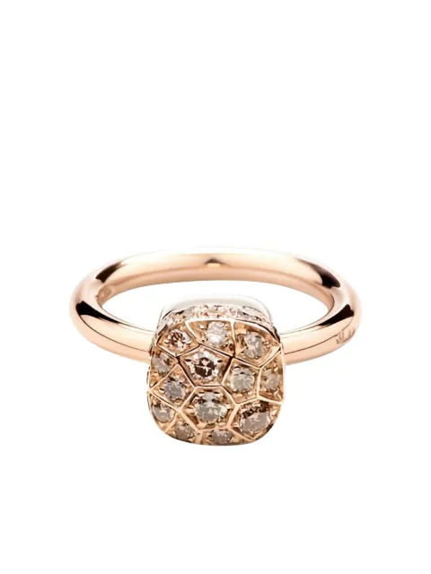 Pomellato 18K rose gold Nude brown-diamond ring