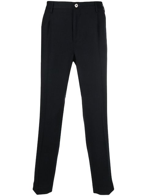 Incotex high-waisted tapered wool trousers