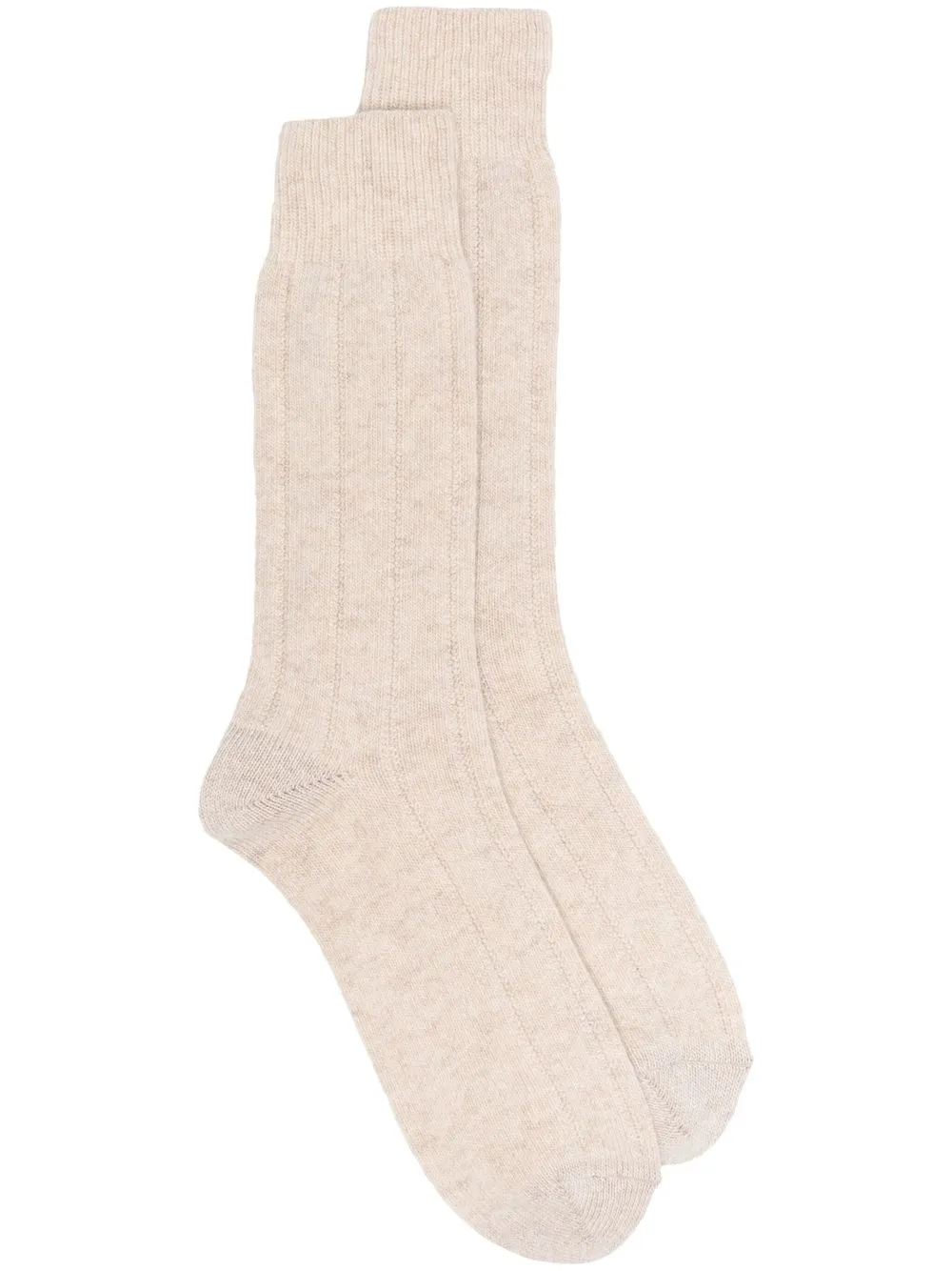 

Eleventy ribbed-knit socks - Neutrals