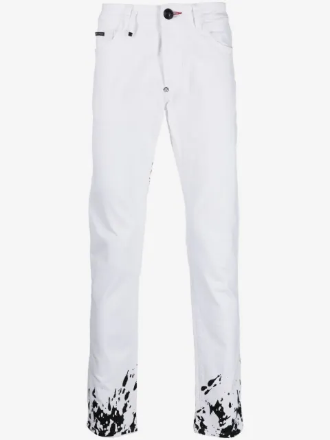 Philipp Plein jeans slim con estampado gráfico