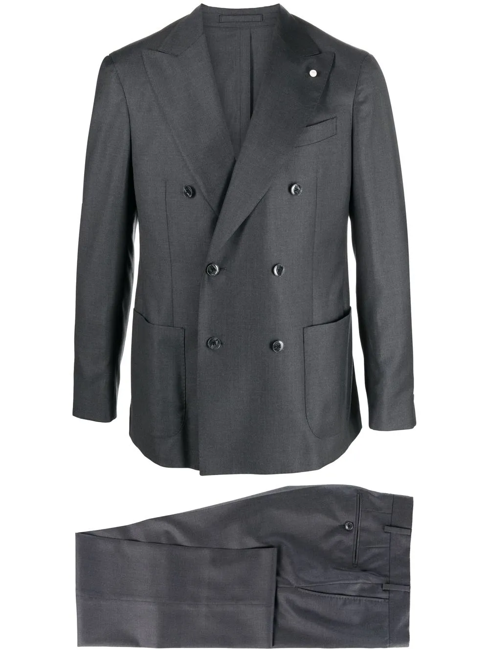 

LUIGI BIANCHI MANTOVA double-breasted suit - Grey