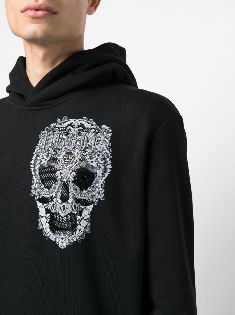 Philipp Plein Baroque Skull cotton hoodie Men