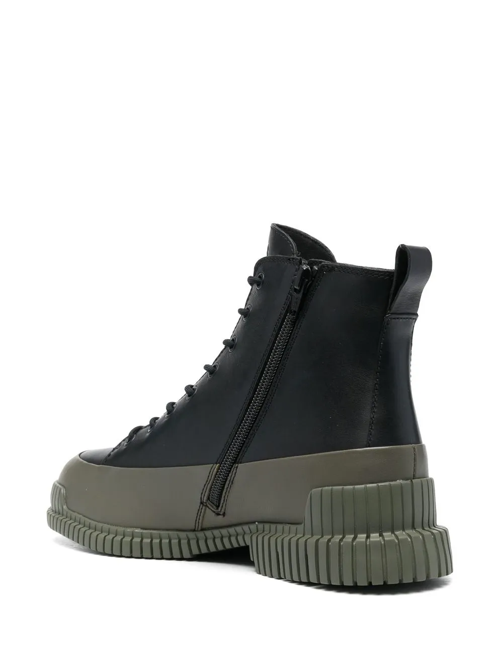 Camper Pix Two-tone Leather Ankle Boots In Black