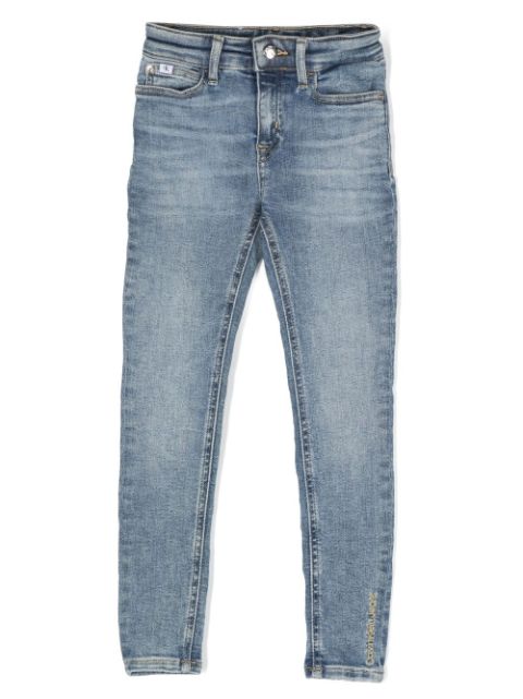 Calvin Klein Kids - washed-denim jeans