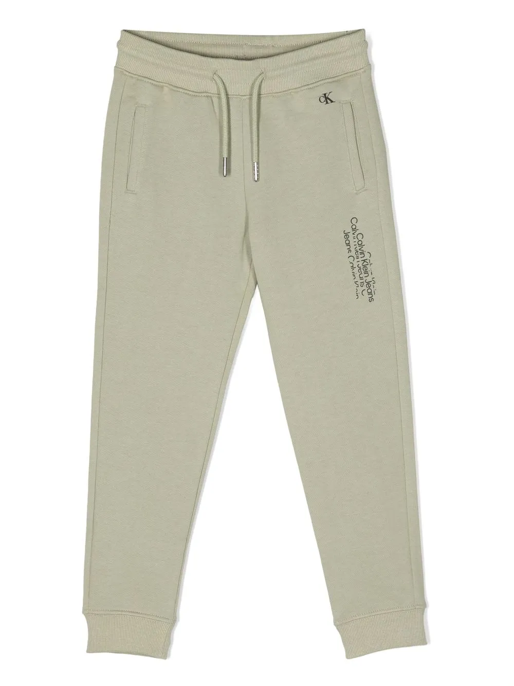 

Calvin Klein Kids logo-print cotton track pants - Green