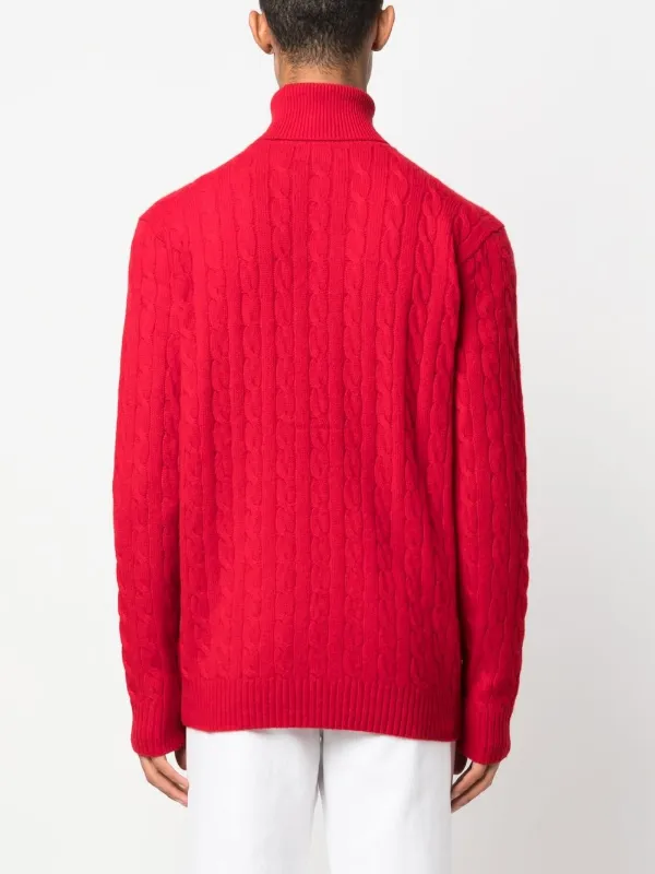 Polo Ralph Lauren wool-cashmere cable-knit Jumper Red FARFETCH PH