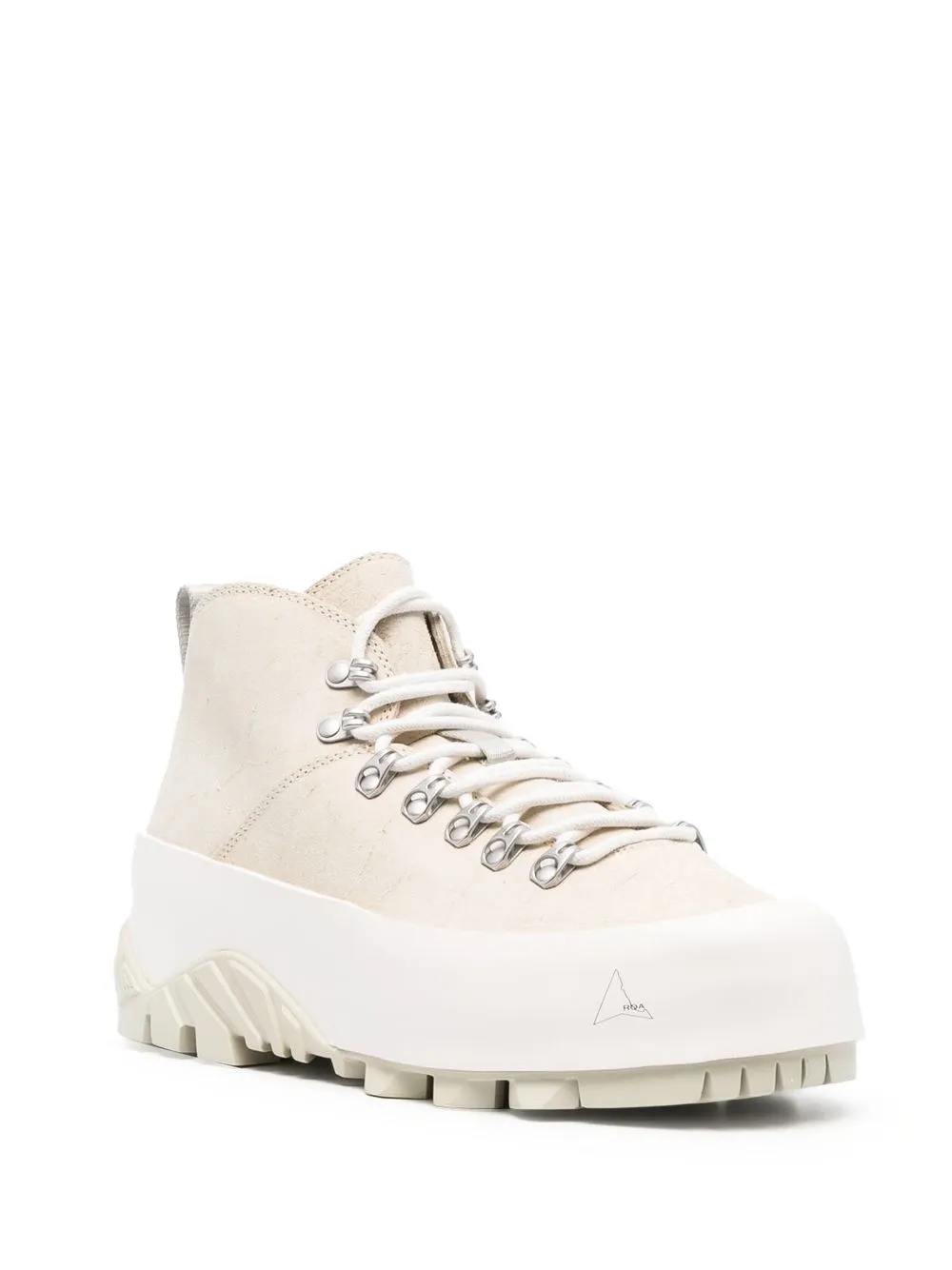 ROA Enkellaarzen met veters - Beige