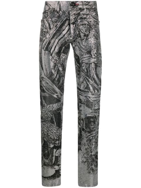 Philipp Plein crystal-embellished jeans Men