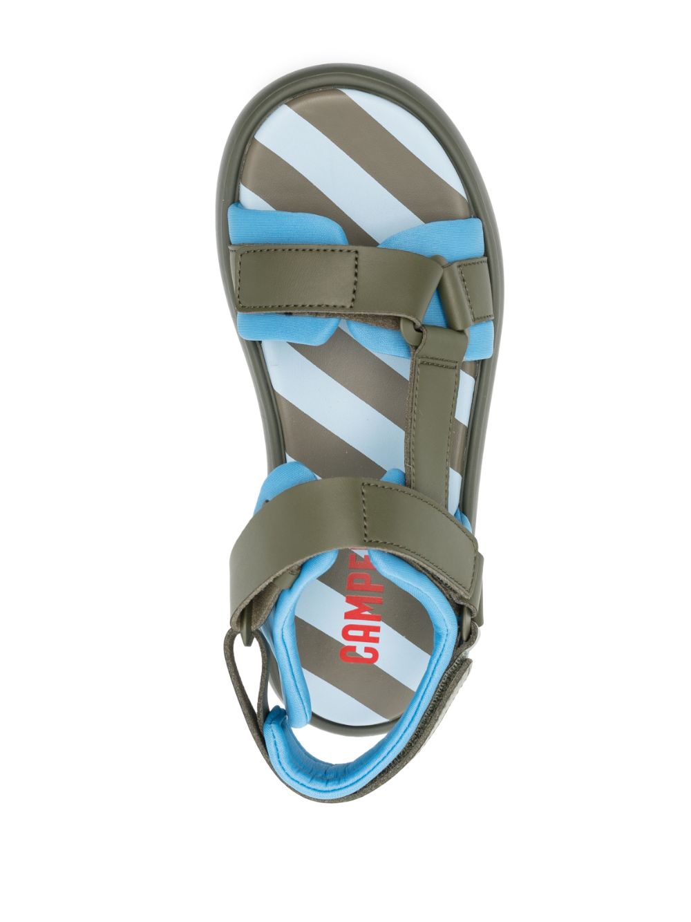 Shop Camper Two-tone Touch-strap Sandals In Grün