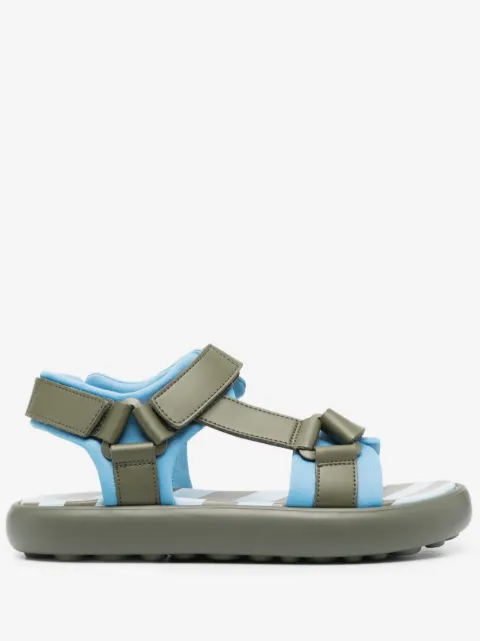 Camper two-tone touch-strap sandals