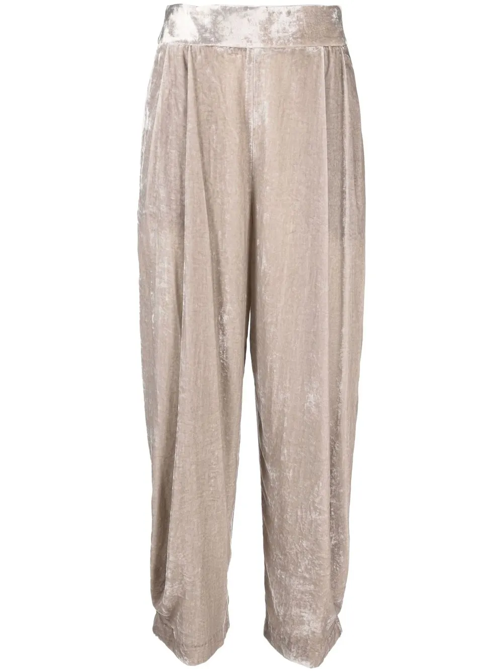 

Emporio Armani draped velvet trousers - Grey