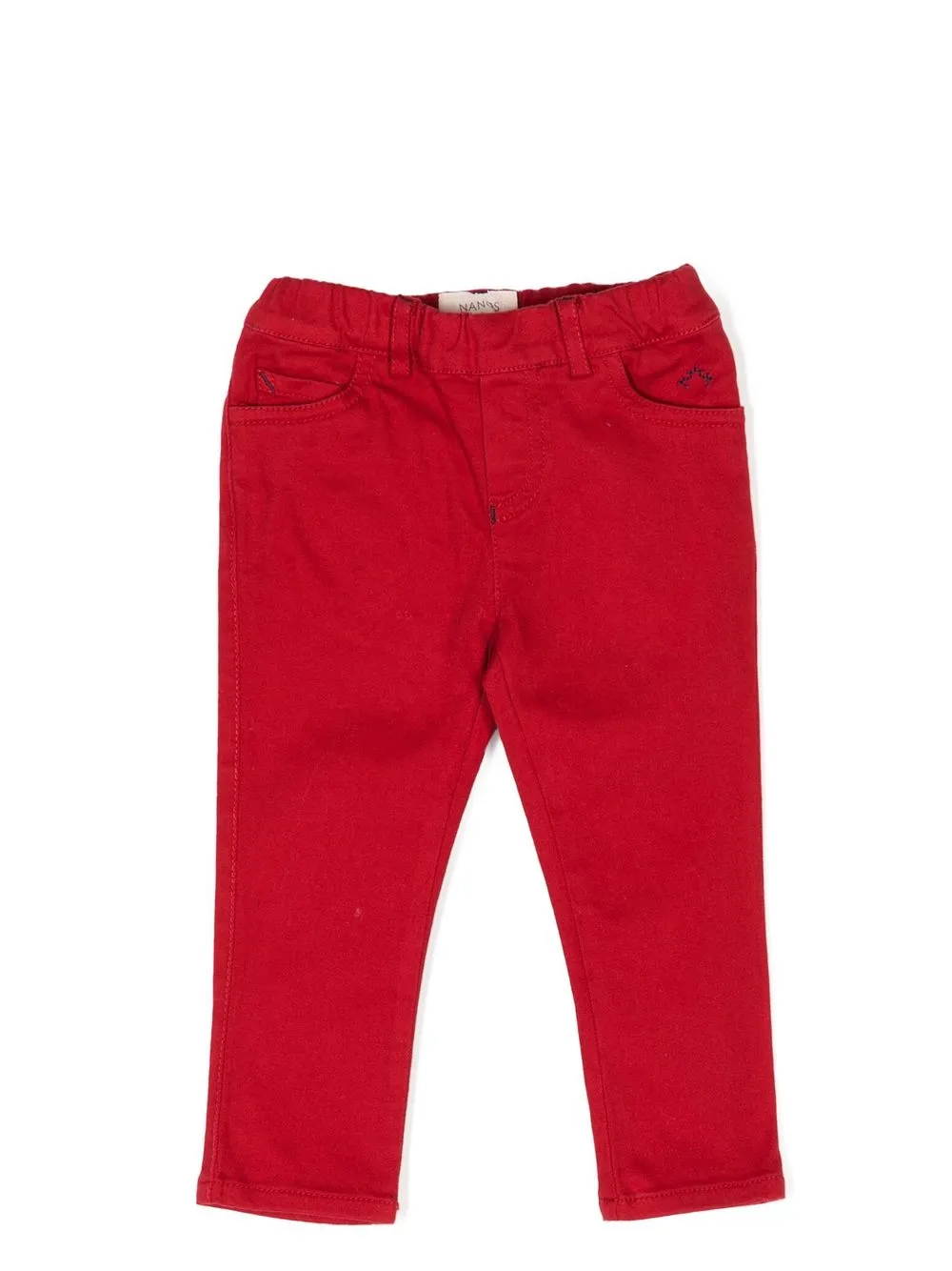 

NANOS solid-colour straight-leg jeans - Red