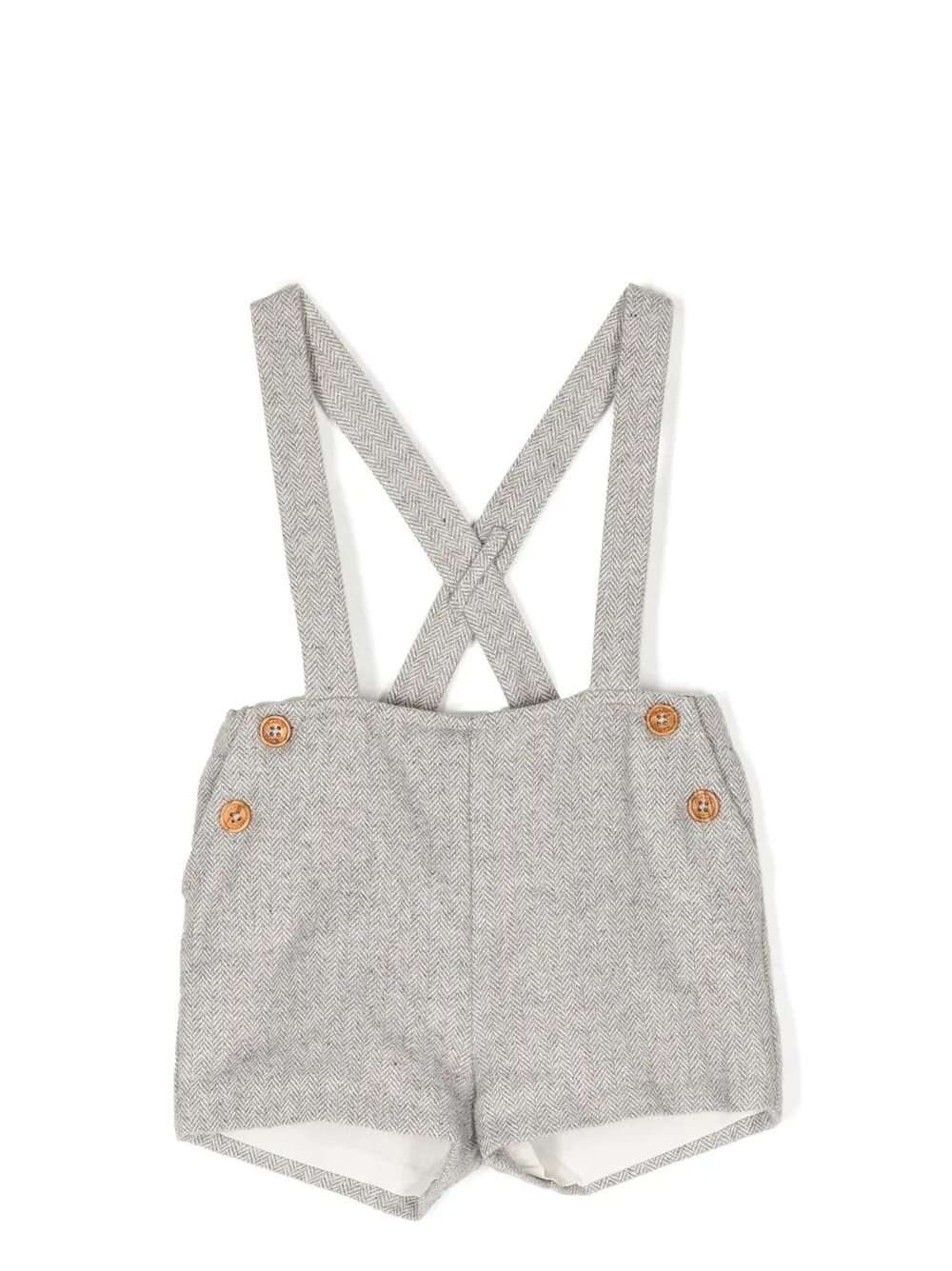 

NANOS herringbone-check dungarees - Grey