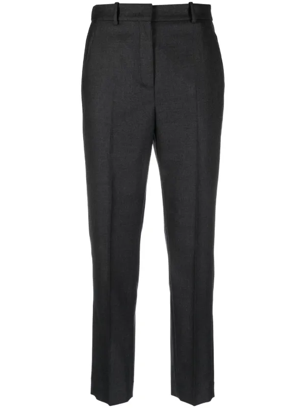 Incotex Cropped Straight-leg Trousers in Grey