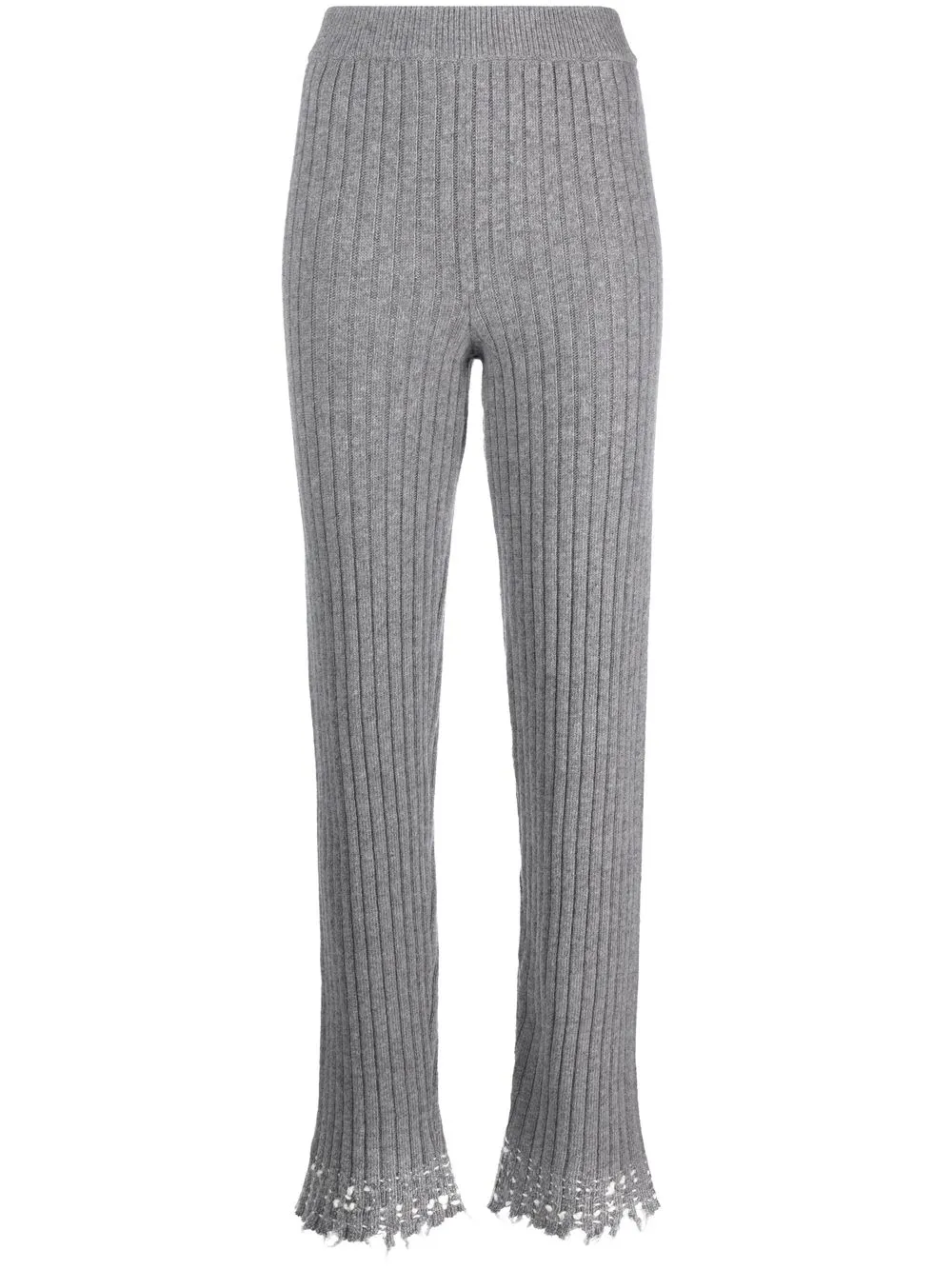 

Marni ribbed-knit frayed trousers - Grey