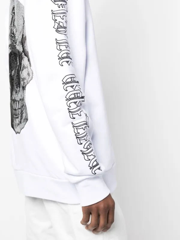 フィリッププレイン スカルラメパーカー PHILIPP PLEIN（フィリッププレイン） スカル フーディー パーカー XXL