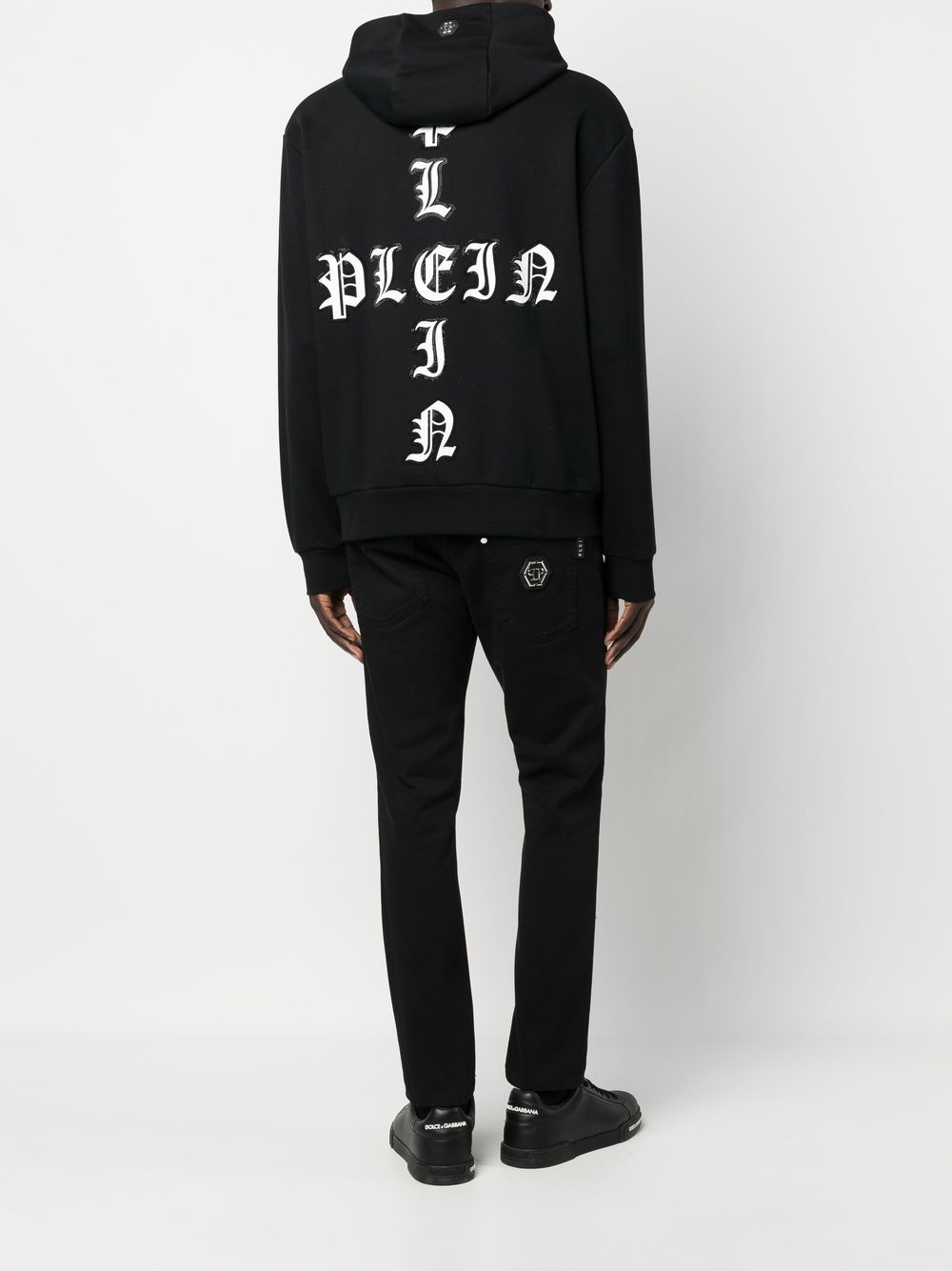 Philipp Plein Hoodie met logoprint - Zwart