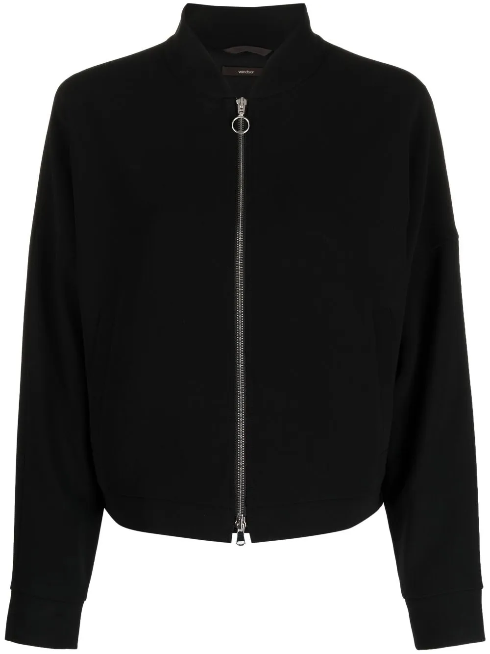 

Windsor zip-up long-sleeve jacket - Black