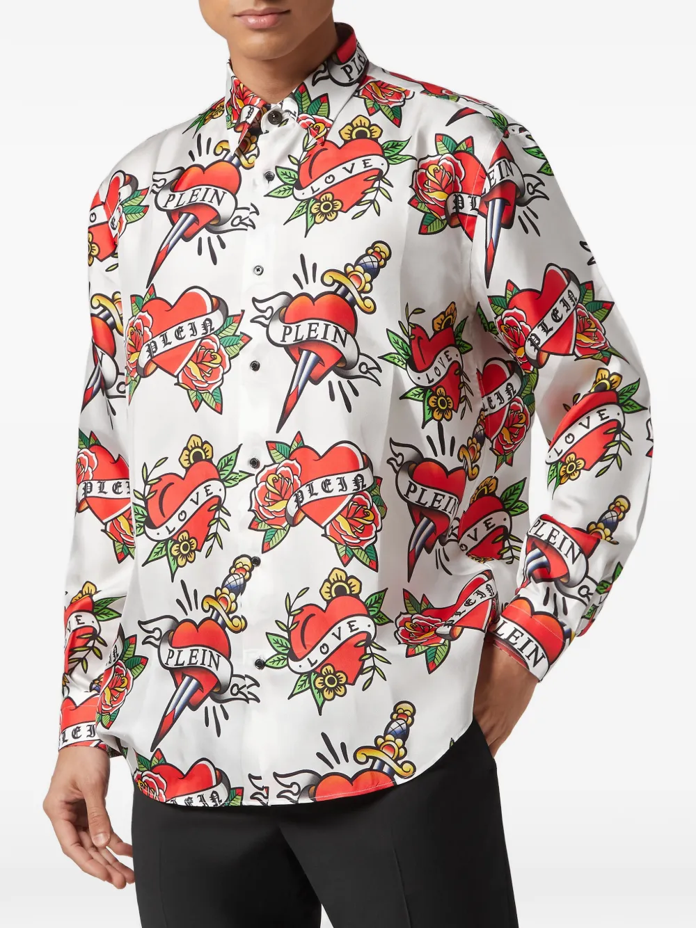 Philipp Plein Dandy Love overhemd Wit