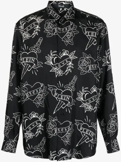 Philipp Plein logo-print shirt