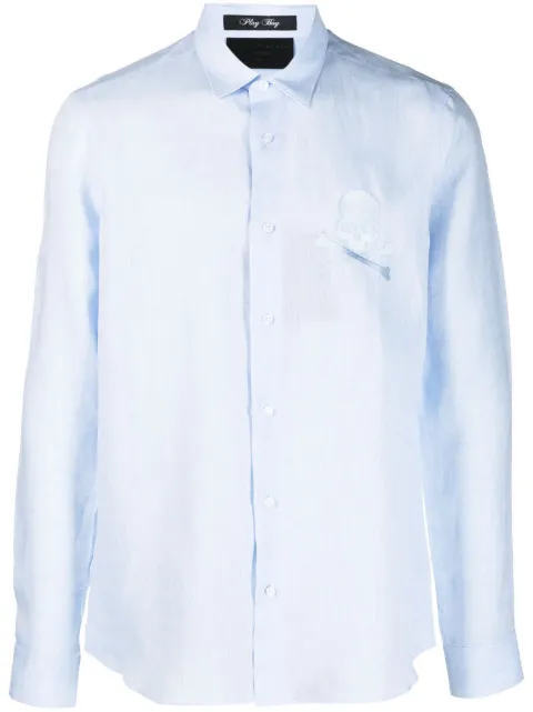 Philipp Plein long-sleeve linen shirt