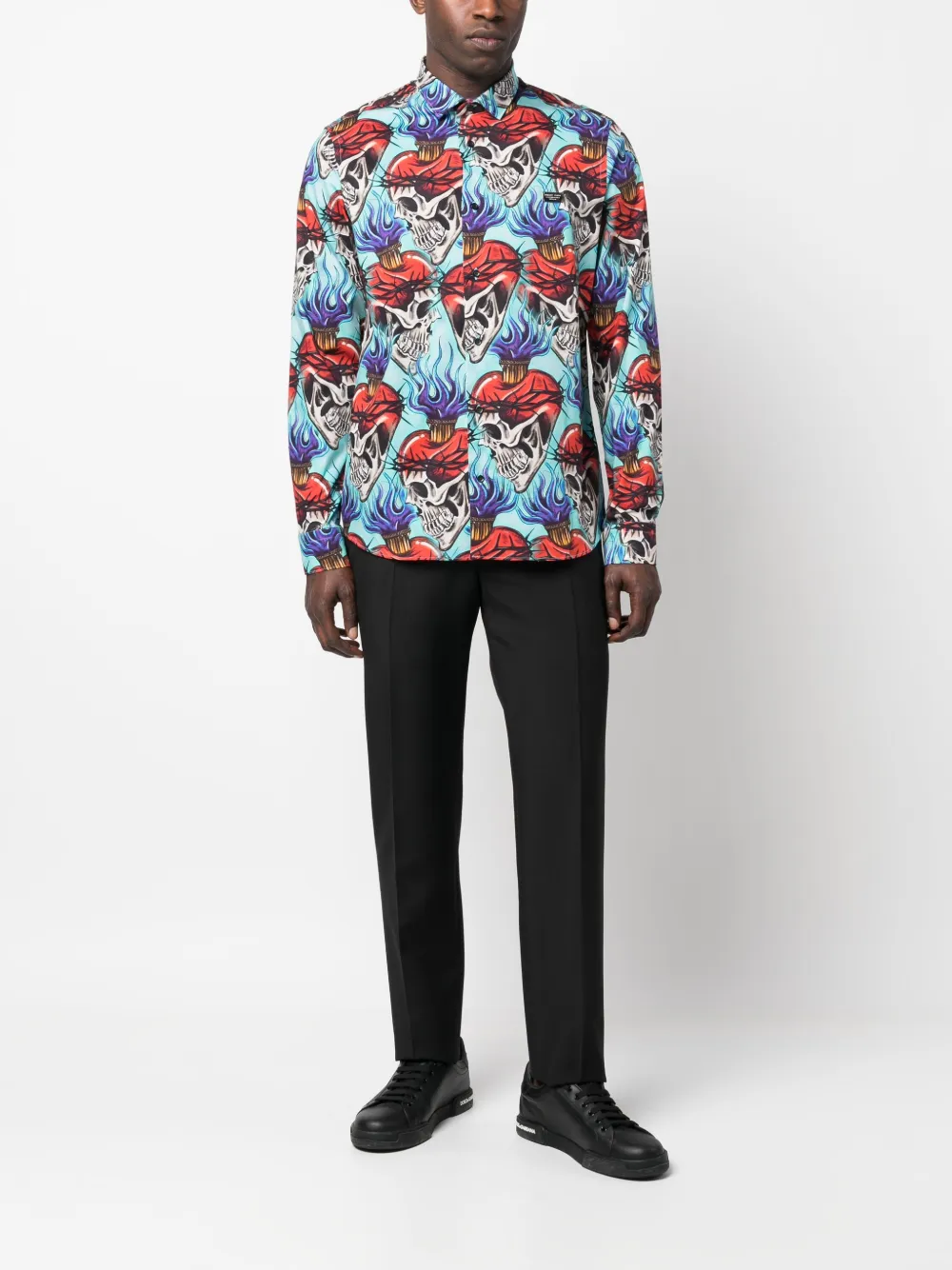 Philipp Plein Overhemd met lange mouwen - Blauw