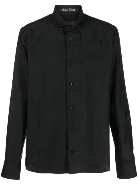 Philipp Plein skull pattern jacquard shirt 