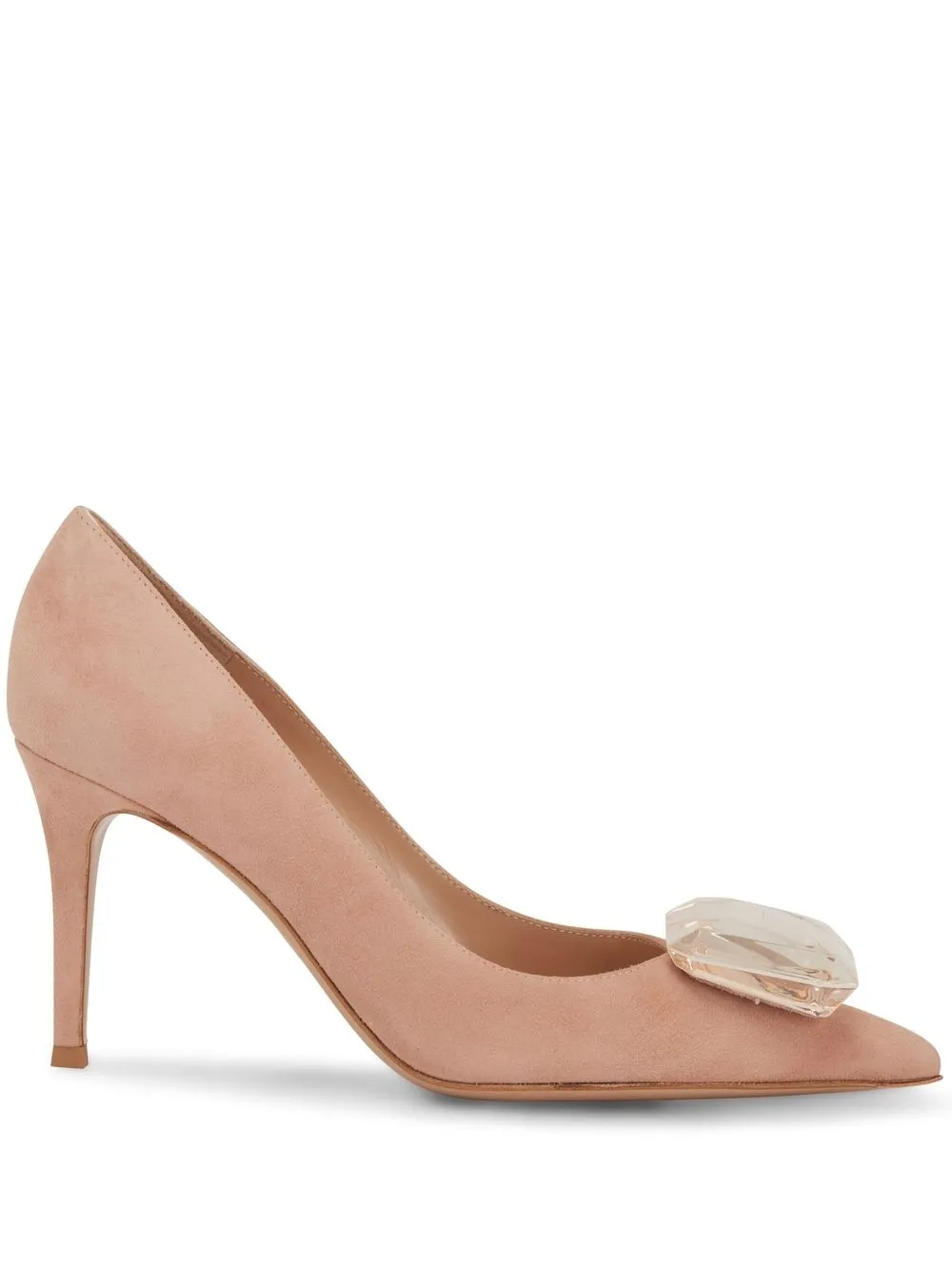 

Gianvito Rossi gemstone-detail heeled pumps - Neutrals