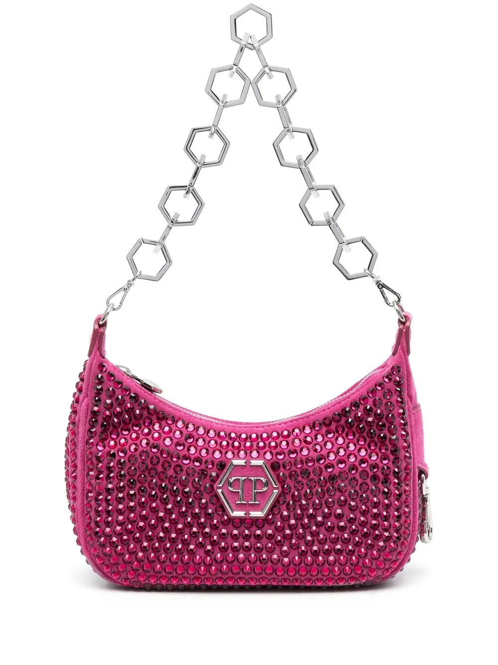 Philipp Plein Schultertasche Mit Kristallen In '30 Lilac'