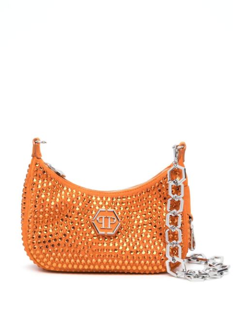 Philipp Plein crystal-embellished logo shoulder bag Women