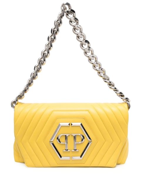 Philipp Plein Hexagon logo-plaque quilted shoulder bag Women