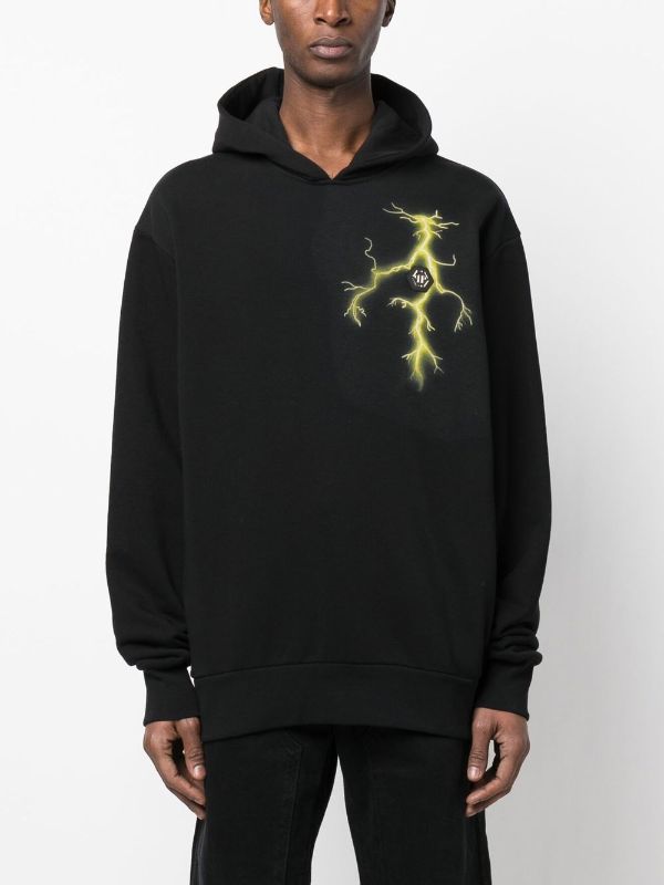 Philipp Plein gothic-print rhinestone-embellished Hoodie