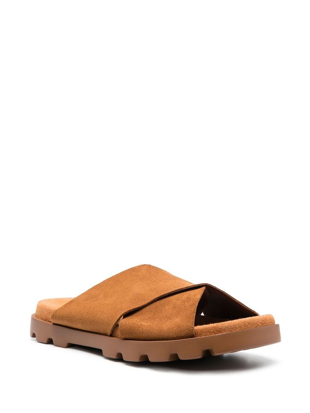 Shop Camper Brutus Leather Sandals In Brown