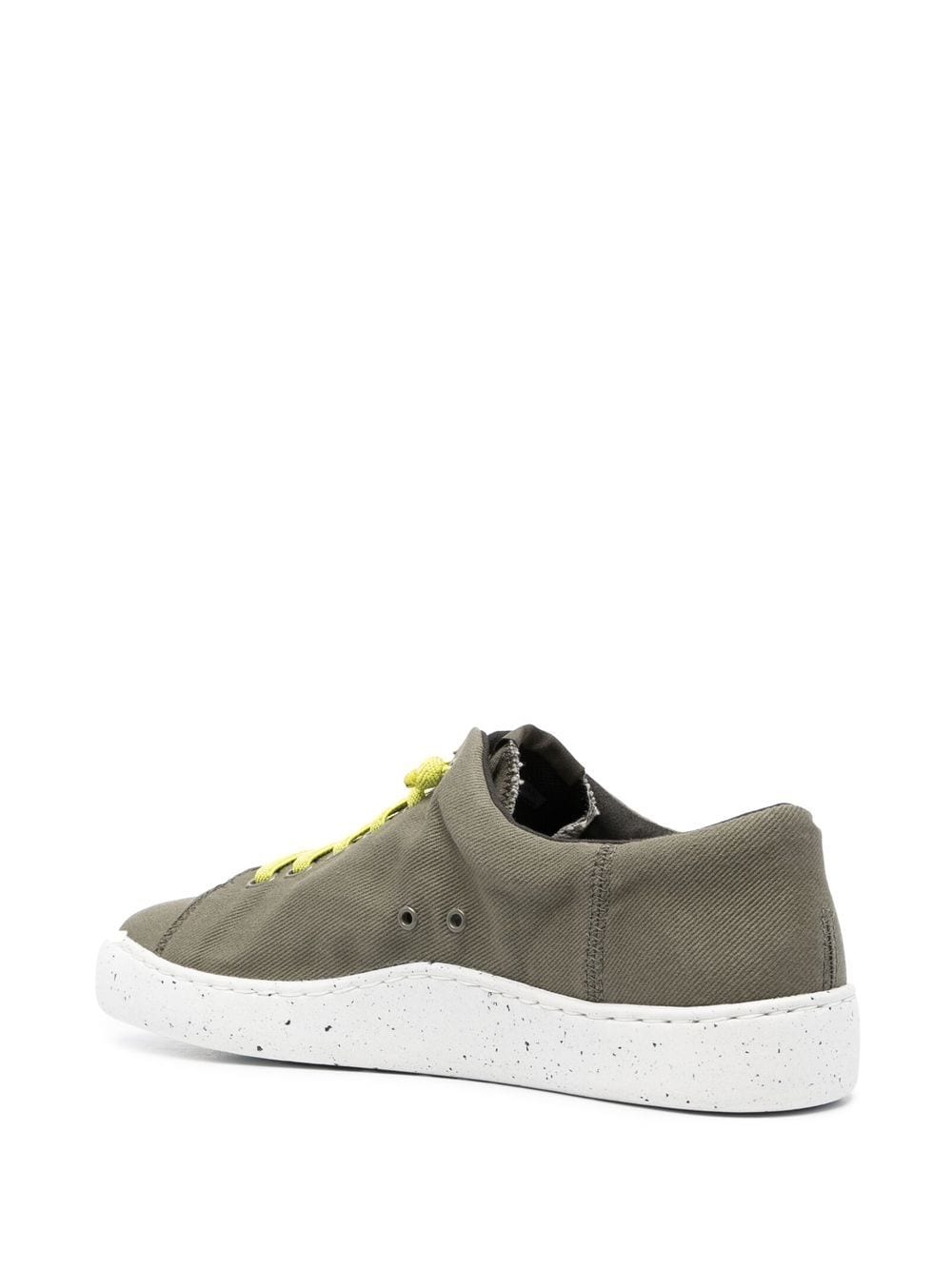 Shop Camper Organic-cotton Lace-up Sneakers In Green
