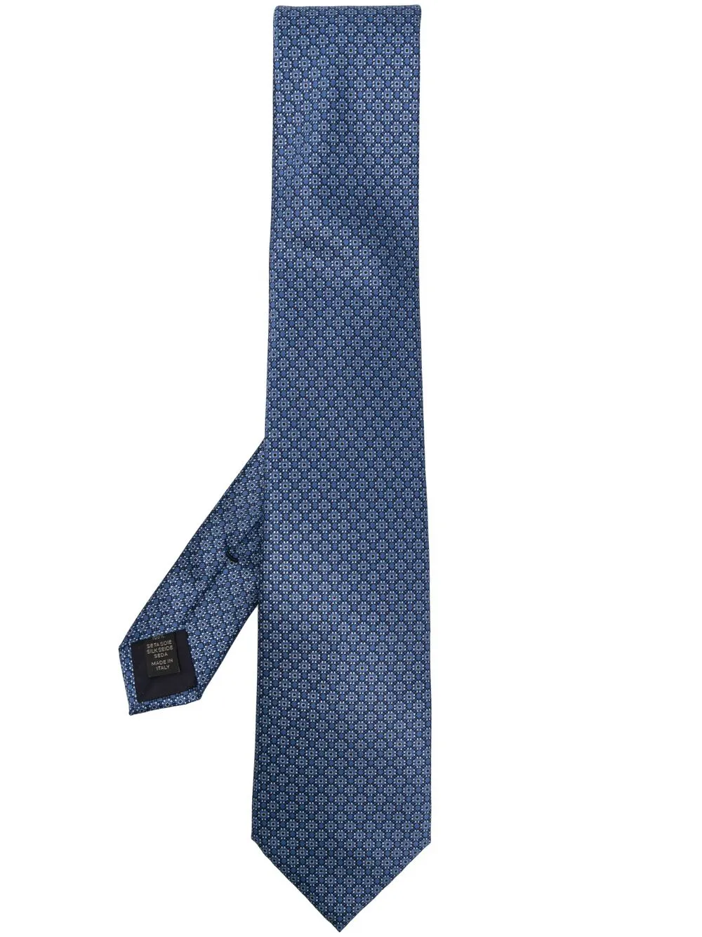 

Brioni patterned silk tie - Blue