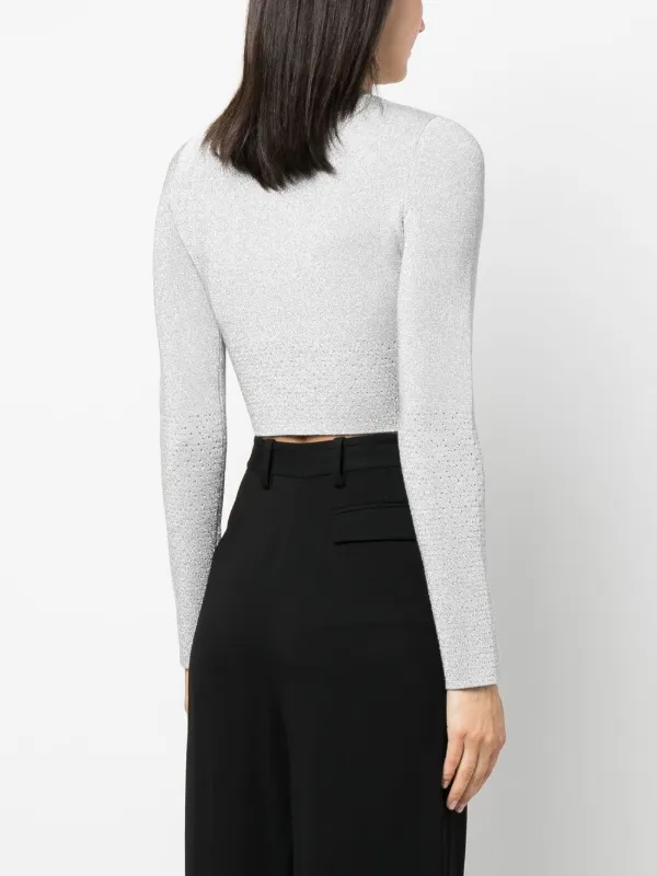 Victoria Beckham クロップドカーディガン | グレー | FARFETCH JP