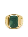 Nialaya Jewelry oblong gold-plated signet ring