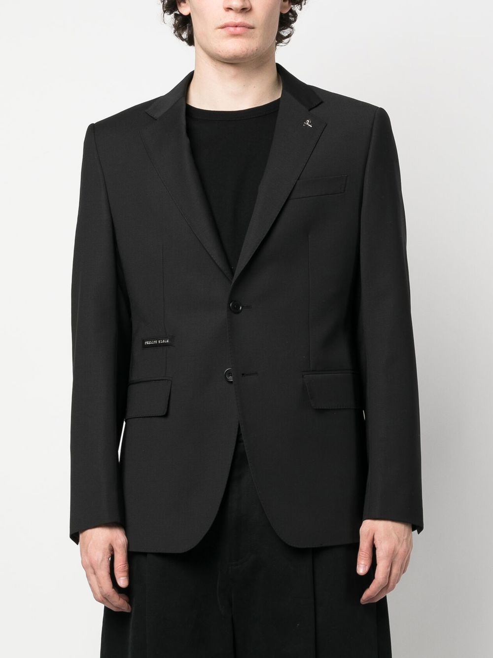 Shop Philipp Plein Single Breasted Blazer In Black