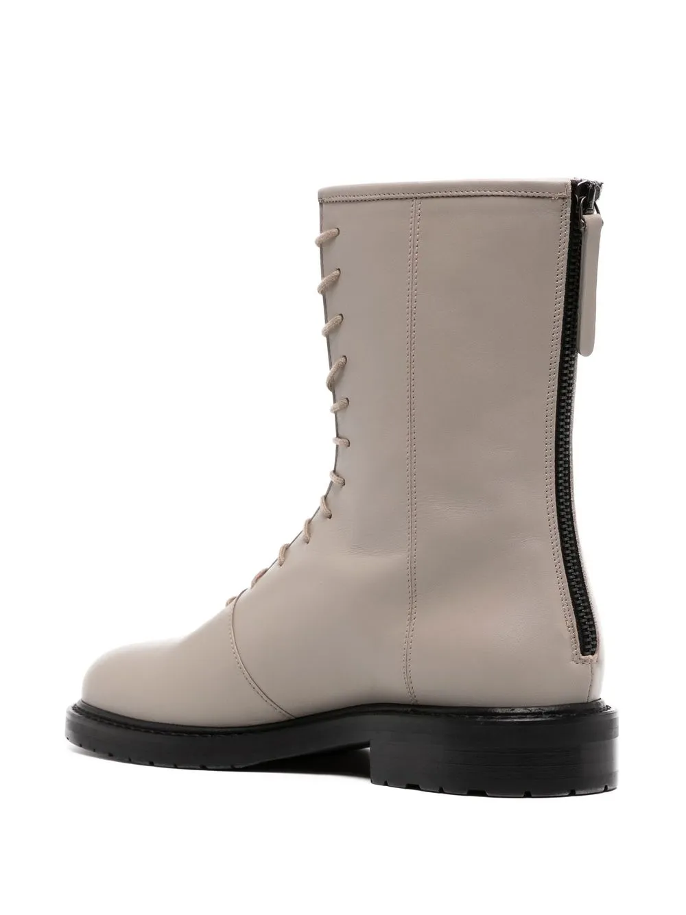 LEGRES laceup Leather Combat Boots Farfetch