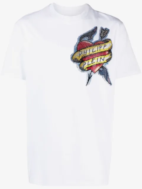 Philipp Plein playera con estampado de tatuaje