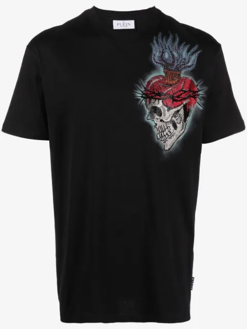 Philipp Plein playera con estampado de tatuaje