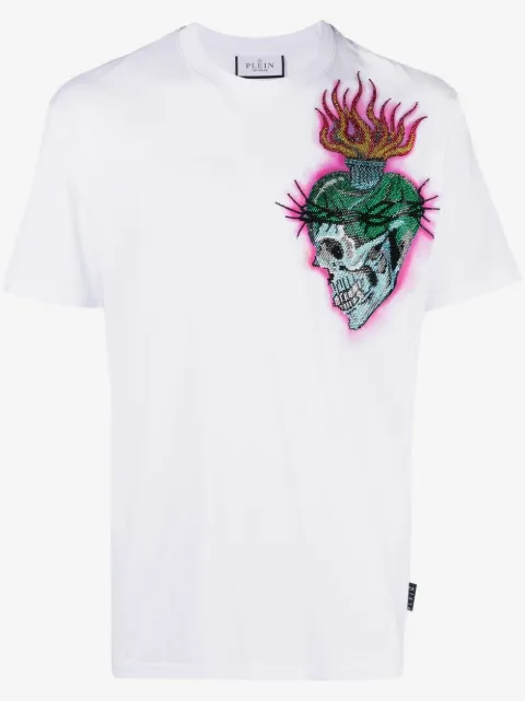 Philipp Plein playera con estampado de tatuaje