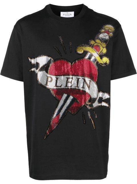 Philipp Plein rhinestone-logo crew-neck T-shirt Men