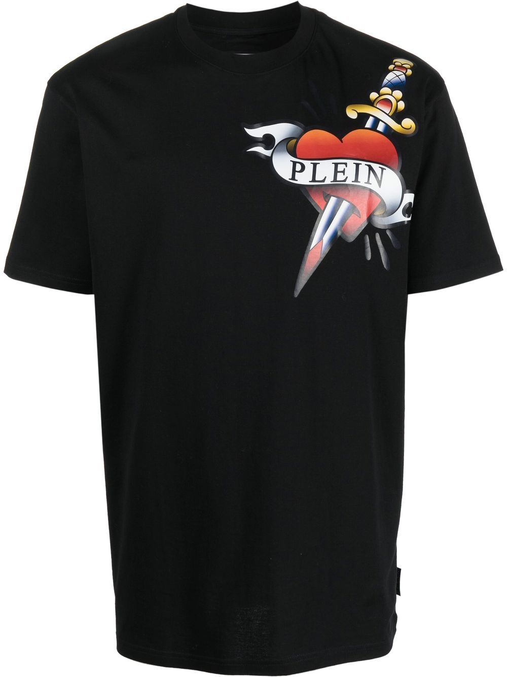 Philipp Plein T-shirt Mit Grafischem Print In Black